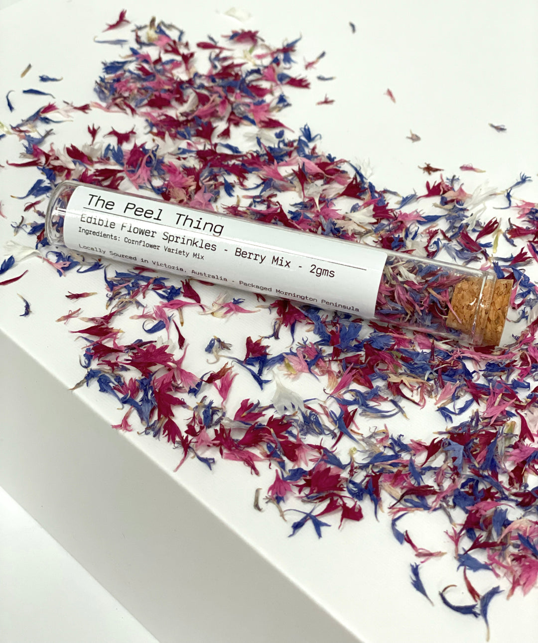 Edible Flower Sprinkles- Berry Mix ** Gift Size- Test Tube