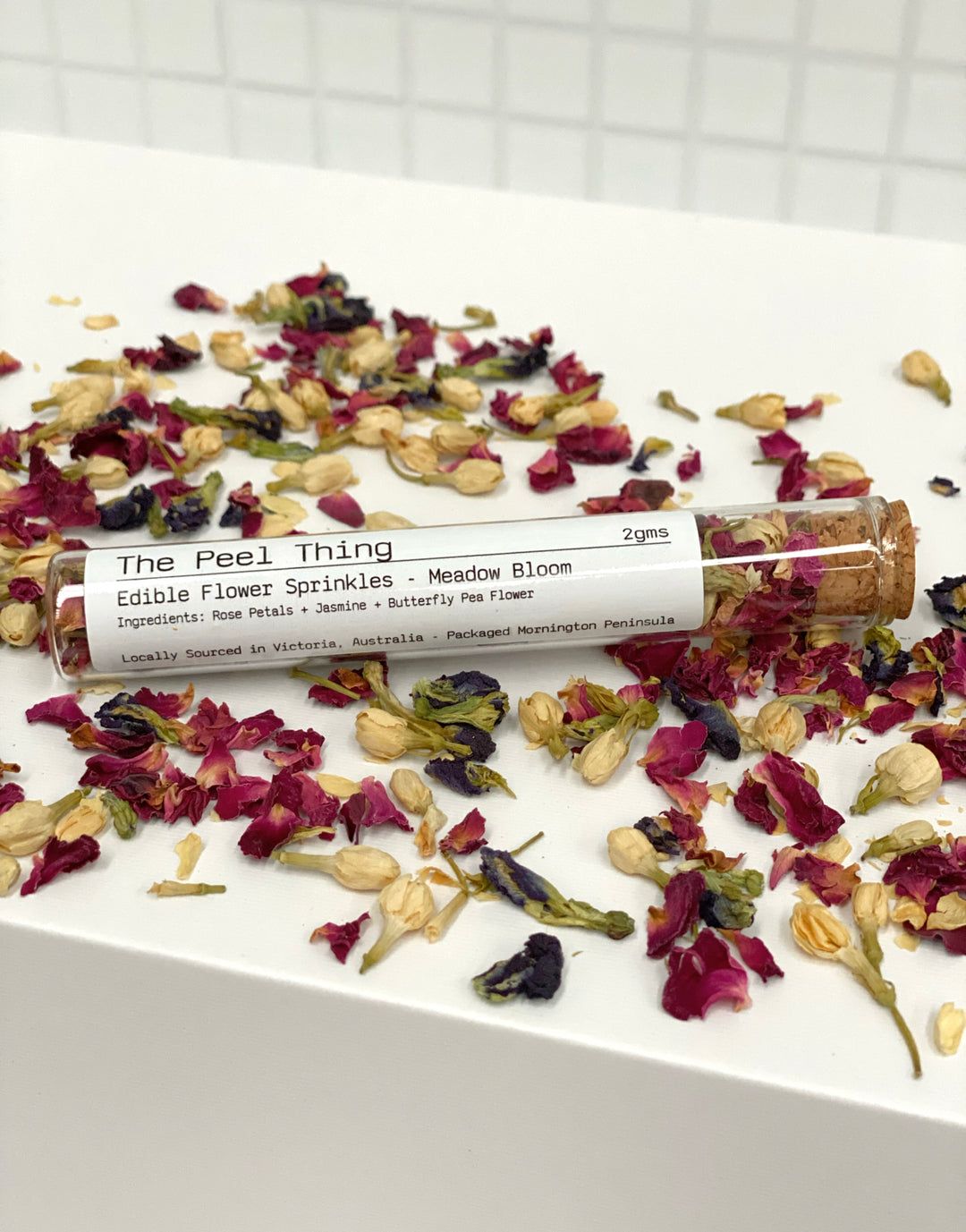 Edible Flower Sprinkles-Meadow Bloom ** Gift Size - Test Tube
