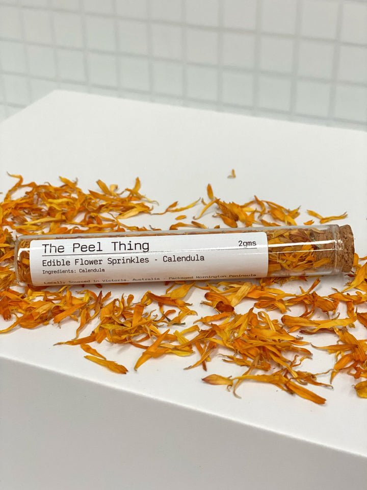Edible Flower Sprinkles-Calendula ** Gift Size - Test Tube