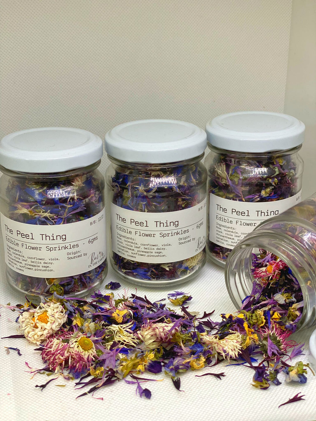 Edible Flowers Sprinkles - Winter Rainbow Mix