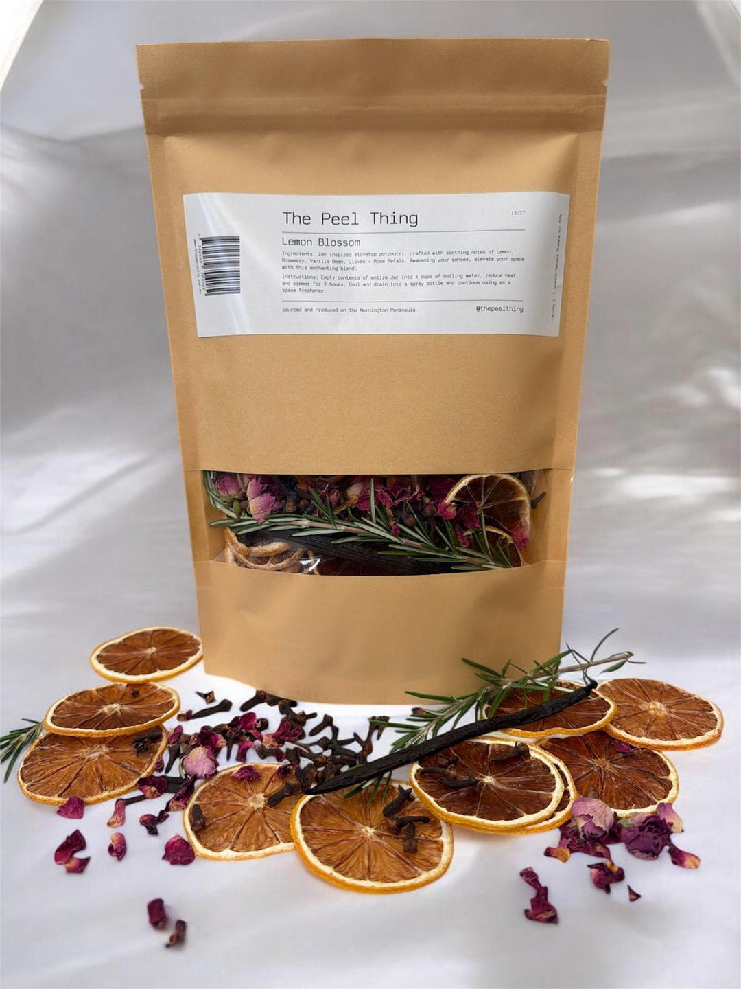 Lemon Blossom Pots - Kraft pouch - 50 gm -  Stove Top Potpourri