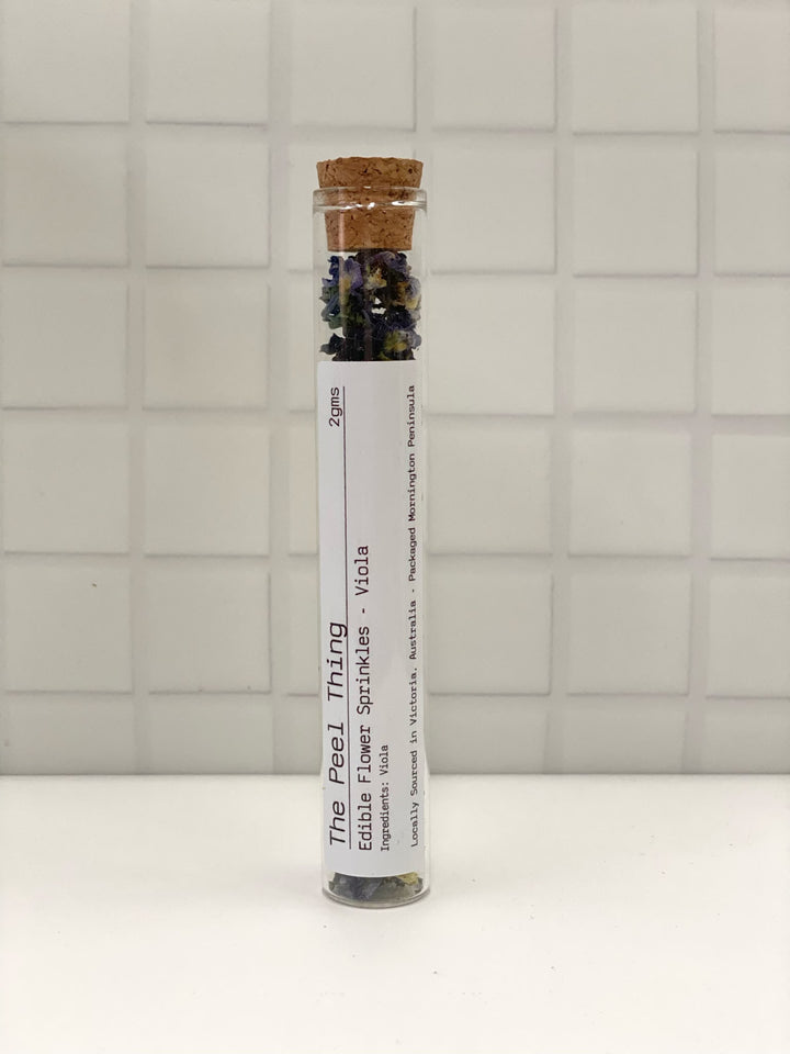 Edible Flower Sprinkles-Viola ** Gift Size - Test Tube