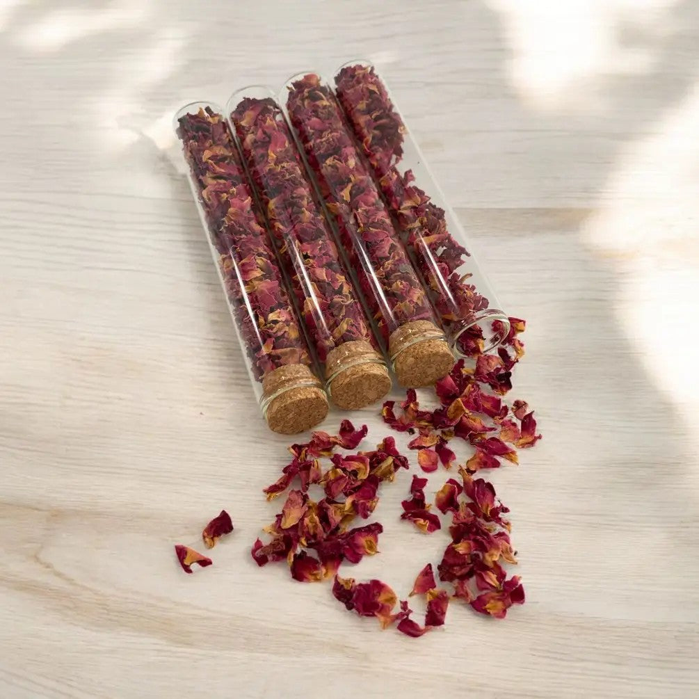 Edible Flower Sprinkles- Rose Petals ** Gift Size- Test Tube