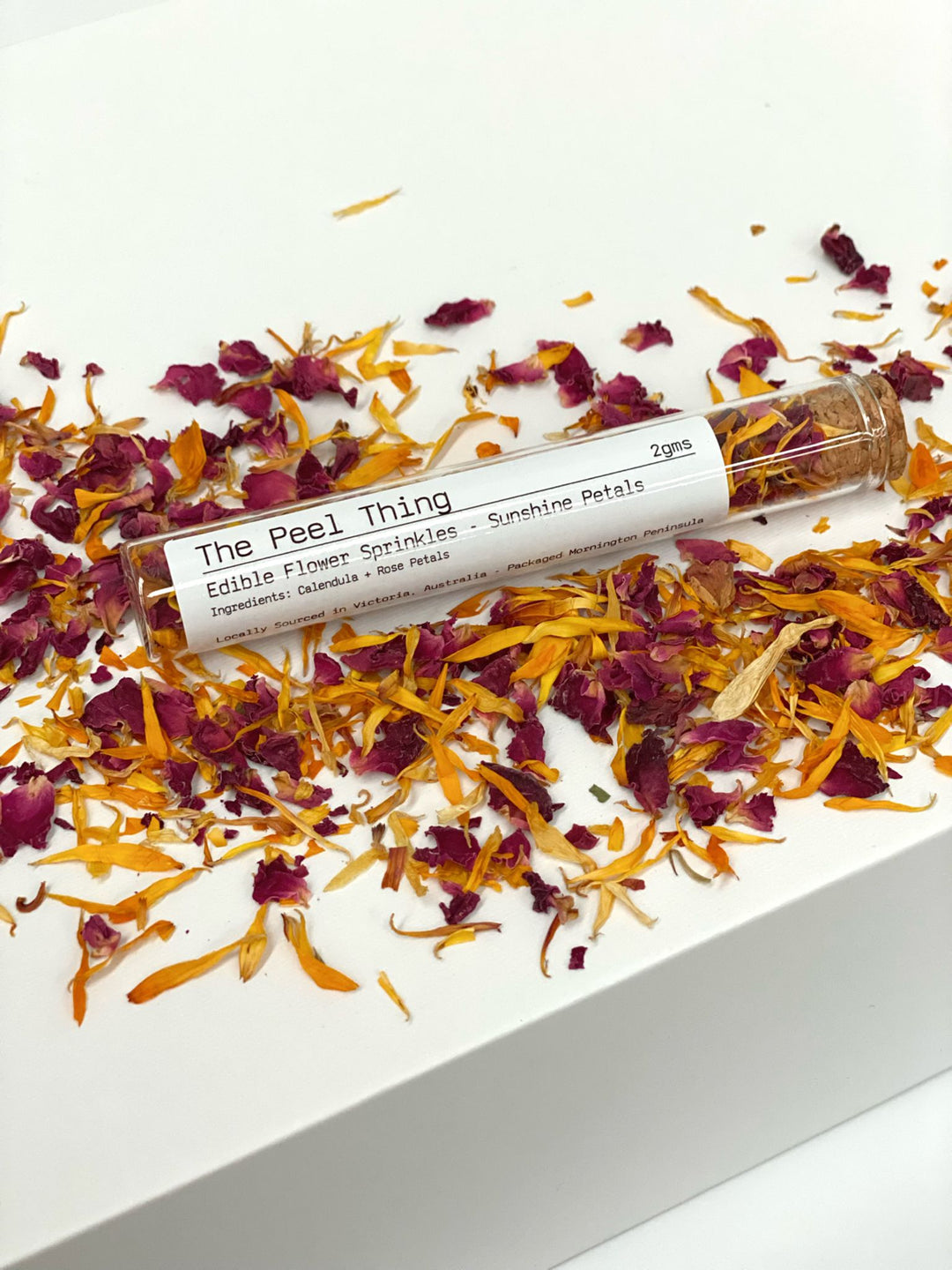 Edible Flower Sprinkles-Sunshine Petals** Gift Size - Test Tube